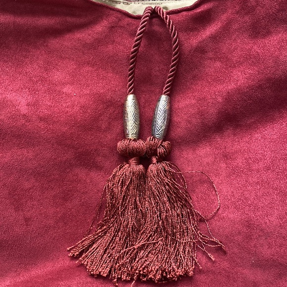 Deep Red Ultrasuede Happy Hobo bag - Picture 6 of 11